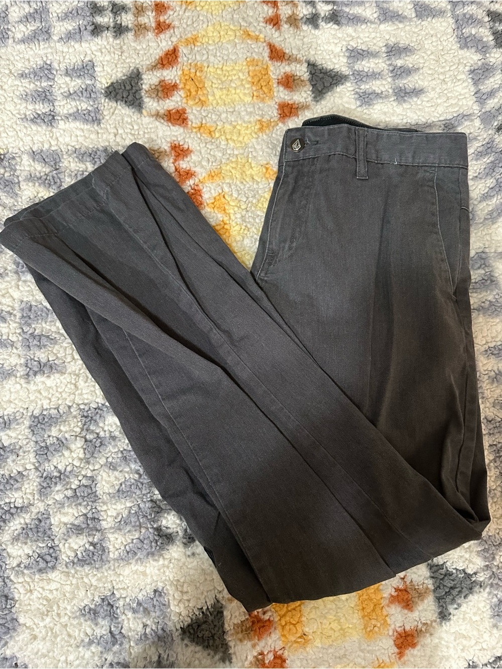 Volcom Men’s Gray Chino Pants Size 30 Straight Leg Skate Casual
